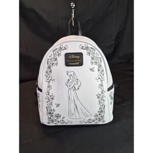 Loungefly Disney Princess Sleeping Beauty Aroura Black White Mini Backpack 2023